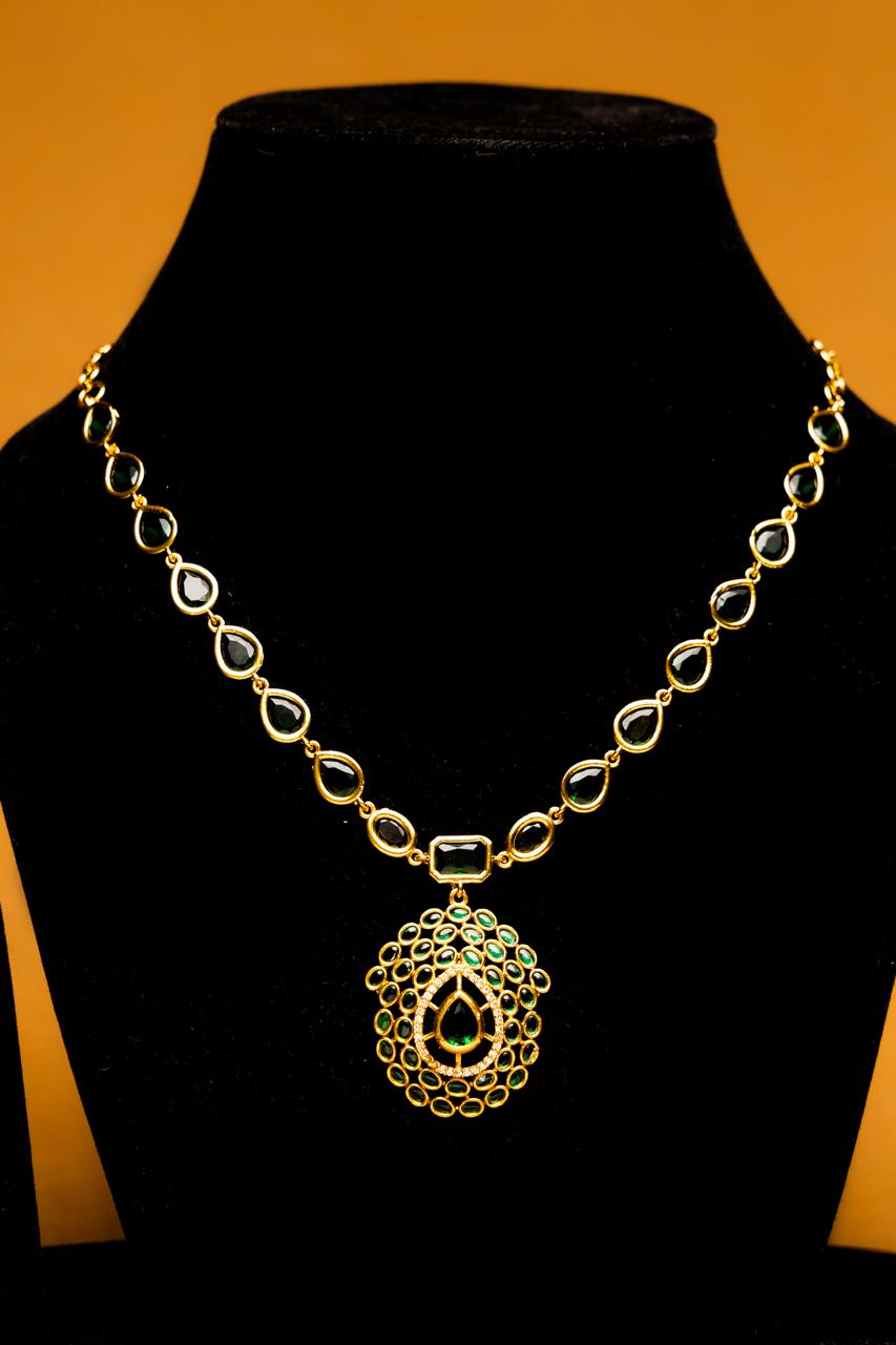 Elegant Gold-Plated Necklace & Earring Set