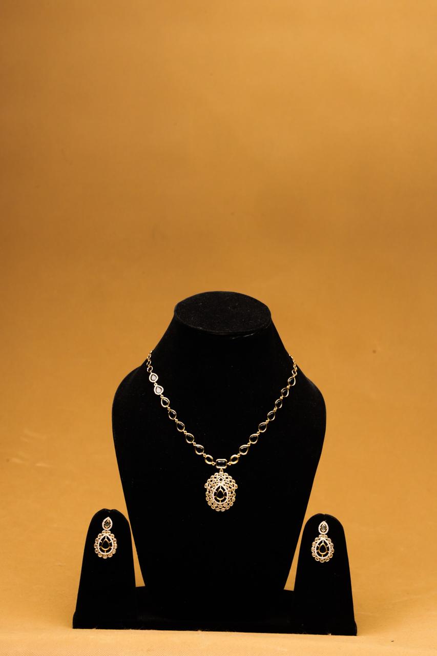 Elegant Gold-Plated Necklace & Earring Set