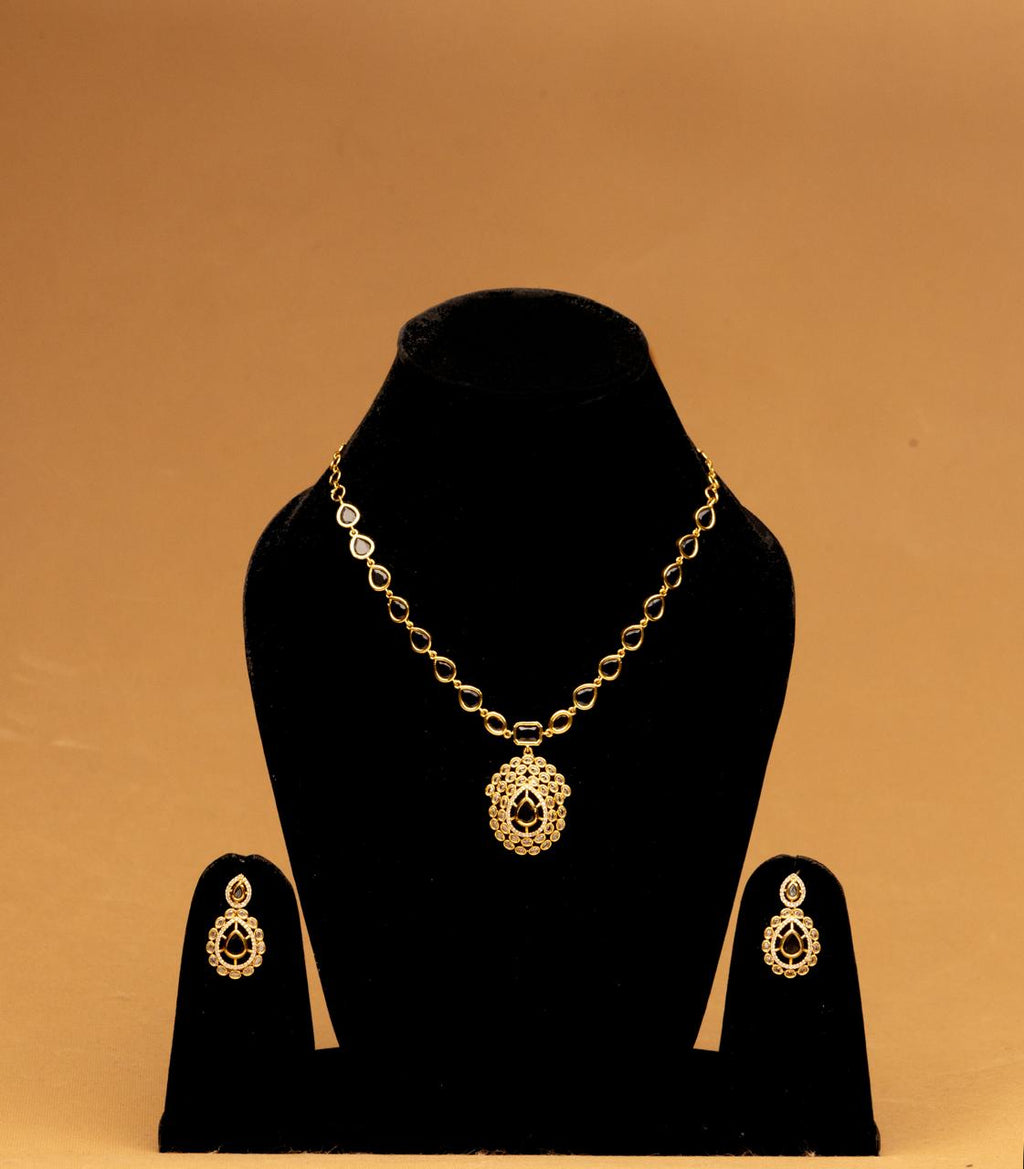 Elegant Gold-Plated Necklace & Earring Set